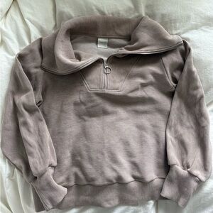 Varley Vine Ottoman quarter zip- Large color mushroomom